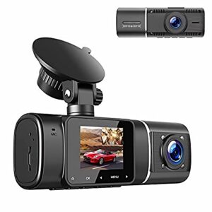 togurdcam dual dash cam front and inside, ce41a car camera 1920×1080@30fps for taxi, interior driver facing w/ir night vision, cabin 2 way security parking monitor cameras, 1.5-inch display