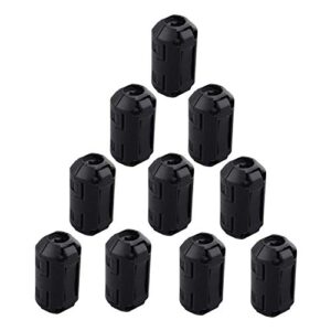 futheda 10pcs noise filter cable ring, snap on ferrite ring core anti-interference bead choke ring cord rfi emi noise suppressor high-frequency filter with 7mm inner diameter ferrite cable clip black