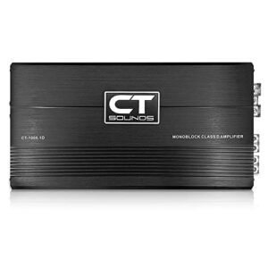 CT Sounds CT-1000.1D Compact Class D Car Audio Monoblock Amplifier, 1000 Watts RMS