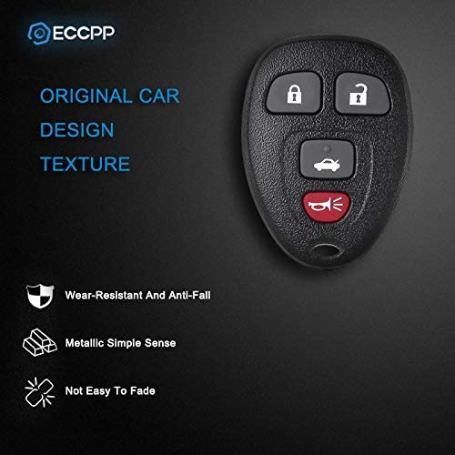 ECCPP 1X Keyless Entry Remote Key Fob Replacement for 05-12 for Buick for Allure for LaCrosse for Chevy for Cobalt for Malibu for Pontiac G5 G6 Grand Prix Solstice for Saturn Aura Sky KOBGT04AA