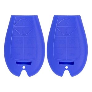Keyless2Go Replacement for New Silicone Cover Protective Cases for Key Fobiks with FCC M3N5WY783X IYZ-C01C - Blue - (2 Pack)