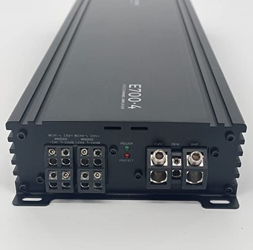D'Amore 4 Channel Amplifier, 700 Watt Amp, 2 Ohm Stable, Clean D Technology & MOSFET Power Supply (E700.4)