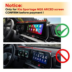 LFOTPP 2023 Sportage Screen Protector for 2023 Kiaa Sportage NQ5 EX, SX, SX-Prestige, X-Line US Version 12.3 Inch Screen Protector 2023 Sportage NQ5 12.3 Inch Panoramic ARCED Navigation Screen Protector 4PCS