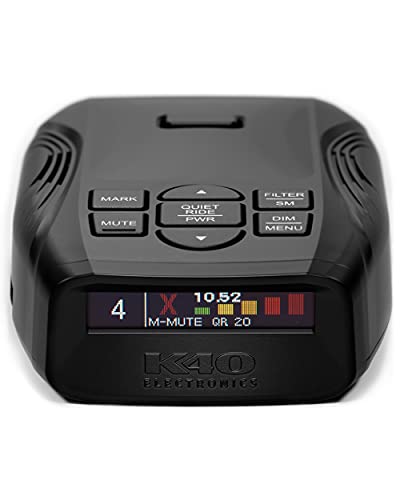 K40 Electronics Platinum100 Portable Radar Detector for Cars and Wireless Remote Control Bundle, GPS, Long Range Detection, OLED Display, Voice Alerts, Advanced False Alert Filtering