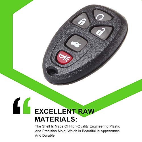 Keyless Entry Remote Start Car Key Fob for 22733524 KOBGT04A Malibu Cobalt G5 G6 Grand Prix Lacrosse Allure 5 Button key clicker