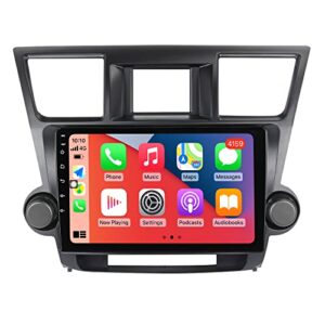 8-core 2+32gb ips touch screen car stereo for toyota highlander 2007 2008 2009 2010 2011 2012 2013 bluetooth car radio built-in apple carplay android auto gps navigation swc dsp head unit