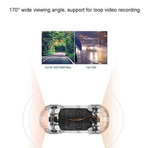 Car Driving Recorder, 1080P Full HD Dash Cam Portable 2.2inch Car DVR Camera 170° Digital Driving Video Recorder A5 Built-in GPS Recorder Loop Recording 1/3" CCD Image Sensor Anti-Vibration OSD