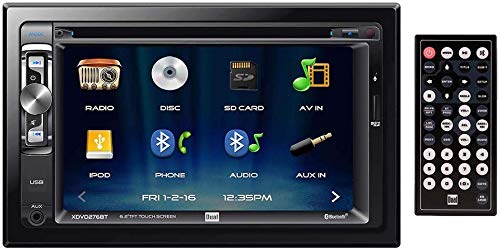 Dual Electronics XDVD276BT 6.2" LCD Touch Screen Double Din Car Stereo with HD Camera + Gravity Magnet Phone Holder Bundle (XDVD276BT+XV20C+GMH)