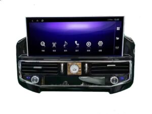 12.3” android car radio navigation multimedia auto head unit monitor with clock, for land cruiser lc200 2008-2015 original car with screen version