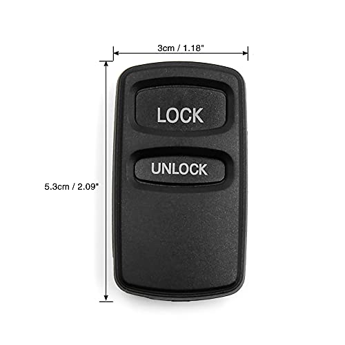 uxcell New 2 Buttons Key Shell Keyless Entry Remote Case Replacement MR587983 for Mitsubishi Gallant Lancer Pajero Triton