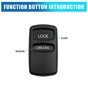 uxcell New 2 Buttons Key Shell Keyless Entry Remote Case Replacement MR587983 for Mitsubishi Gallant Lancer Pajero Triton