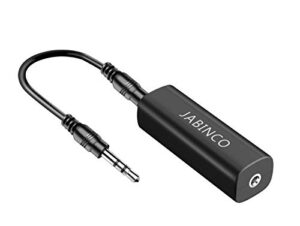 jabinco ground loop noise isolator,for car audio/home stereo system with 3.5mm audio cable (black)