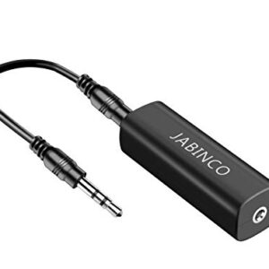JABINCO Ground Loop Noise Isolator,for Car Audio/Home Stereo System with 3.5mm Audio Cable (Black)