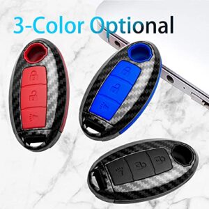 WORCAS Silicone 3 buttons Smart Key Fob Remote Skin Cover Case Protector Keyless Entry Jacket for Nissan Armada Murano Rogue Maxima Altima Sedan Pathfinder KR5S (Blue)