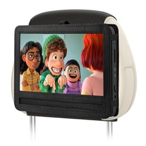 portable dvd player headrest mount holder car headrest mount holder strap case for swivel & flip style portable dvd player with 9 inch to 9.5 inch screen (xczb-9)