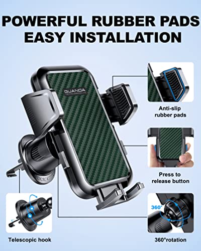 GUANDA TECHNOLOGIES CO., LTD. Car Phone Holder with Strong Suction Cup and Car Phone Mount Vent Clip