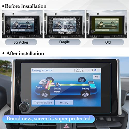 SKTU 2023 Toyota RAV4 Screen Protector 2023 RAV4 Screen Protector 8 Inch Navigation Display Tempered Glass Toyota RAV4 2023 Screen Protector 9H Hardness HD Clear Toyota RAV4 2023 Accessories 2023 Toyota RAV4 8'' GPS Touch Screen Protector for Toyota RAV4