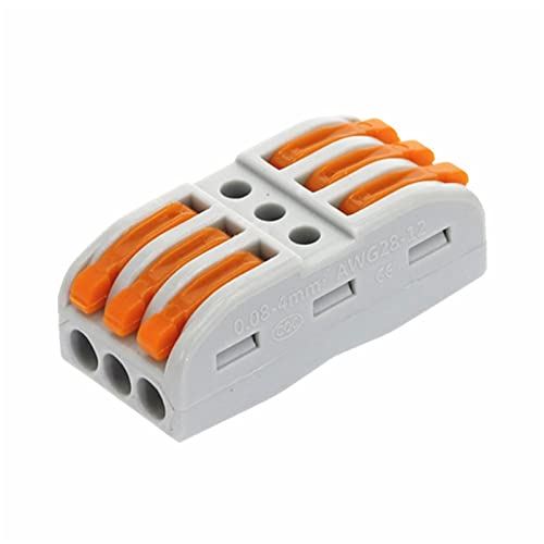 KAVJU SPL-3 Wiring Cable Connector 32A/250V Conductor Terminal Block Threader Splitter 0.08-2.5mm (Color : 5Pcs)