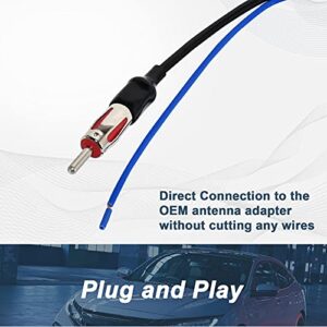 RED WOLF Car Stereo Wire Harness Radio Antenna Adapter Connector Plug Compatible with Honda Civic Accord Fit CRV 2009-2020 Aftermarket Stereo Wiring Plug
