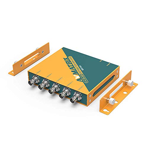 AVMATRIX SD1141 1x4 3G-SDI Reclocking Distribution Amplifier; Automatically Detects SD, HD and 3G-SDI; 4 Buffered and Re-clocked Outputs; 3G/HD/SD-SDI Multi-rate Signal Processing