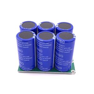 caralin 6Pieces 2.7V 120F Super Farad Capacitor Double Row with Protection Board 16V 20F