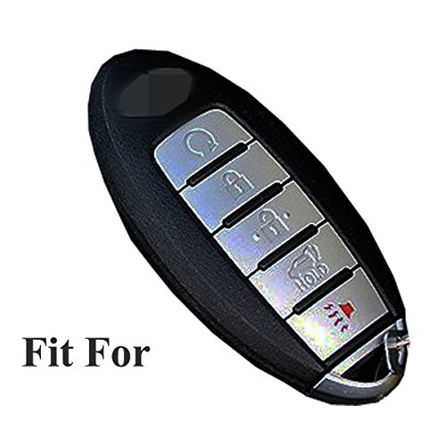 Coolbestda Silicone 5 Buttons Smart Key Fob Keyless Entry Case Cover Remote Holder Jacket Protector for 2017 2018 2019 2020 2021 Nissan Rogue Maxima Altima Sedan Pathfinder