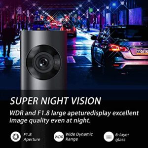 DDPAI Mini3 Dash Cam 1600P, 2K Front Dash Cam Recorder Dashboard 2560x1600P, Front Dashboard Camera for Car DVR Recorder 32GB eMMC Storage |WiFi & App|Night Vision, Parking Mode, Super Capacitor