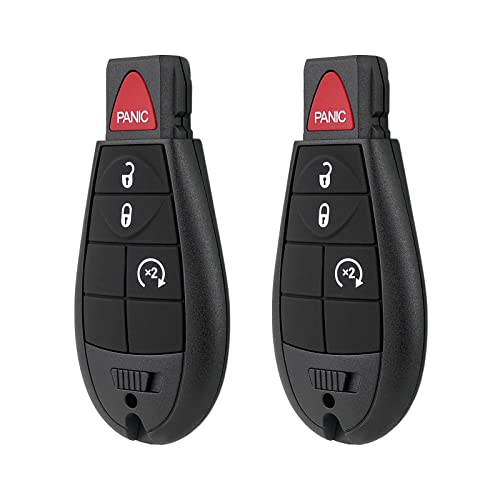 Keyless Entry Remote Key Fob Replacement Fits for Dodge Ram 1500 2500 3500 Truck Pickup 2009 2010 2011 2012 Journey Challenger Grand Caravan Jeep Grand Cherokee Commander M3N5WY783X (Pack of 2)