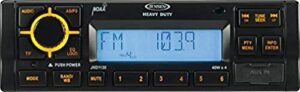 jensen jhd1130b am/fm/rbds/wb heavy duty radio, 40w x 4 max output power, 12v dc power system, electronic am/fm tuner (us/euro selectable), rbds with pty search, noaa 7-channel weather band