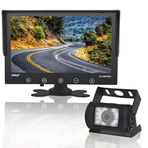 Pyle Upgraded 2017 Backup Rear View Car Truck Camera & Monitor System, Waterproof, 9" LCD Display Monitor, Night Vision, Anti Glare, For Truck, RV Trailer, Vans Reverse Parking, DC 12-24V - PLCMTR92