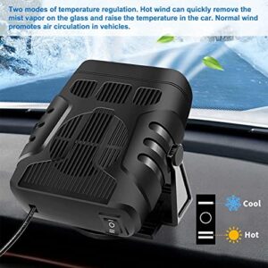 Car Heater Defroster, 2 in 1 Auto Car Windshield Heater Cooling Fan 12 Volt 120W Auto Defogger 360° Rotatable Heating Defrost