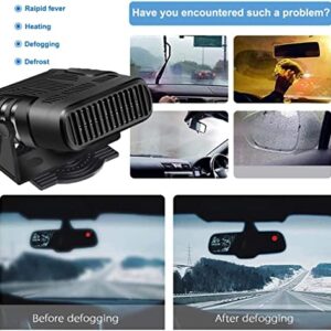 Car Heater Defroster, 2 in 1 Auto Car Windshield Heater Cooling Fan 12 Volt 120W Auto Defogger 360° Rotatable Heating Defrost