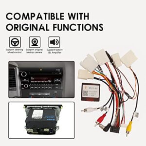 ViaBecs Car Stereo Wiring Harness with Canbus for Toyota Camry RAV4 Corolla Tundra Highlander Radio Wire Harness Power Cable Support 16PIN Android Head Unit JBL Amplifier Backup Camera SWC