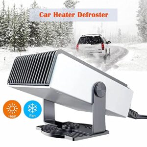 12V 150W Portable Car Heater,2 in 1 Auto Heater/Cooling Fan Car Windscreen Demister Heater Fast Heating Defrost Defogger Plug in Cigarette Lighter Automobile Windscreen Fan