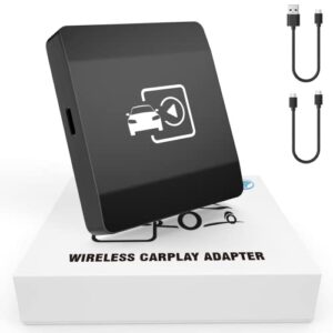 wireless carplay adapter, auformer 2023 apple carplay wireless dongle for iphone – plug & play, 5.8ghz wifi, easy to install, free online update, carplay wireless adapter for oem wired carplay cars