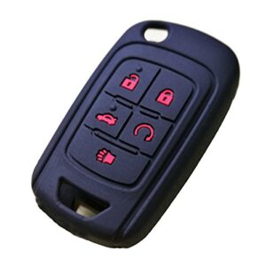 2Pcs Coolbestda Silicone Flip Key Fob Remote Cover Case Skin Keyless Jacket Holder Protector for Chevrolet Equinox Camaro Cruze Malibu Sonic Volt Park