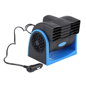 acouto 12v car air fan universal auto car vehicle mini adjustable portable speed silent car fans electric air fan with cigarette-lighter plug