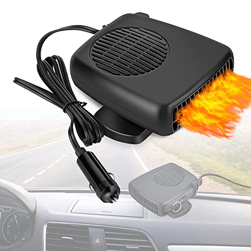 Car Heater 12V - Fast Heating Defrost Defogger with Ergonomic Handle, 2 in1 Fast Heating & Cooling Fan, Outlet Plug in Cigarette Lighte, Automobile Windscreen Fan for All Cars Portable