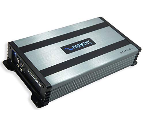 Harmony Audio HA-A800.1 Car Stereo Class D Amp Mono 1600 Watt Subwoofer Amplifier - 1 Ohm Stable - Includes Bass Remote