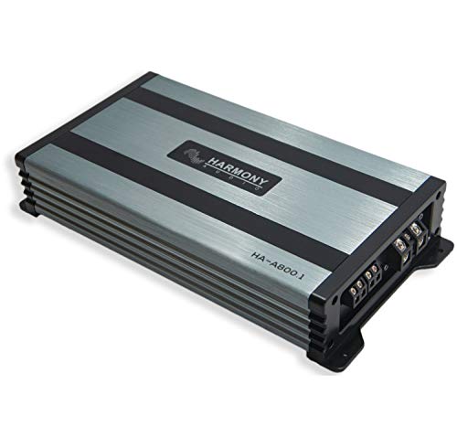 Harmony Audio HA-A800.1 Car Stereo Class D Amp Mono 1600 Watt Subwoofer Amplifier - 1 Ohm Stable - Includes Bass Remote