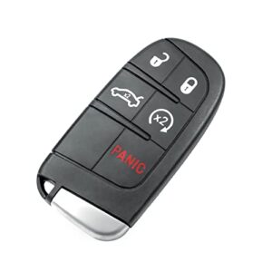 key fob fits for dodge dart charger challenger 5-button keyless entry remote control car key fob, fcc id m3n-40821302, replace 56046759aa 56046759ab 56046759ac 56046759ad 56046759ae