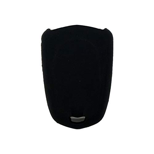 SEGADEN Silicone Cover Protector Case Holder Skin Jacket Compatible with CADILLAC 5 Button Remote Key Fob CV4772 Black
