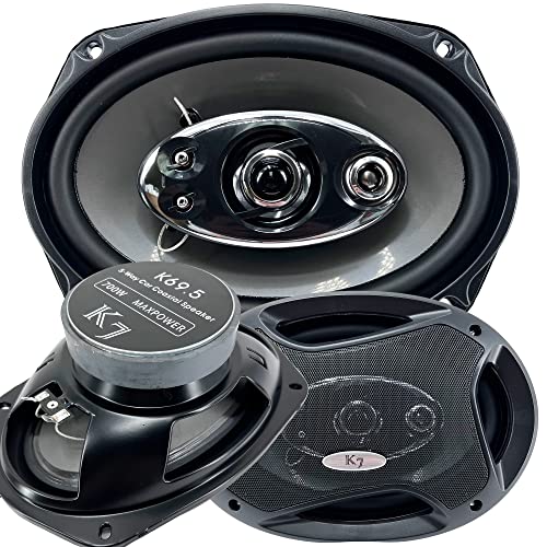 AUDIOTEK 2X K7 Pair of K69.5 6x9-inchs 6"X9" 700w 5-Way Car Coaxial Professional High Performance Speaker System