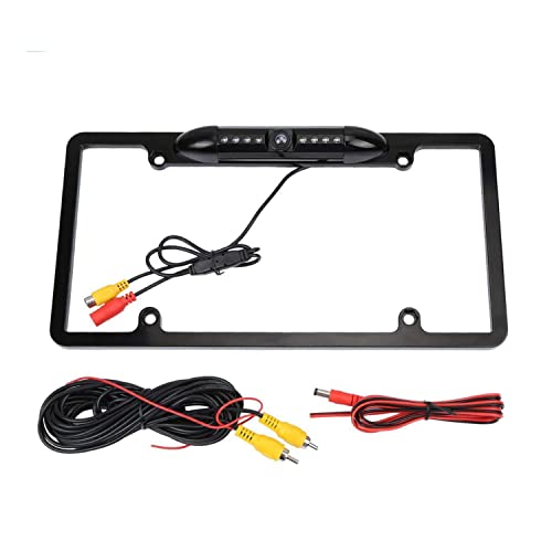 AOCISKA License Plate Frame Backup Camera, Rear View Camera with 8 LED, 170° Viewing Angle Night Vision Car Camera,Waterproof Backup Camera Vehicle Universal for Car,SUV,Truck