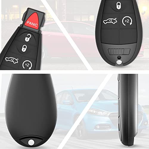 Keyless Entry Remote Key Fob Uncut Replacement fits for Chrysler 300 2008-2013/ Dodge Charger Durango Challenger 2008-2015 Series FCCID: M3N5WY783X (433MHz)