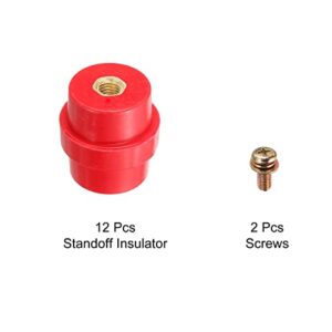 PATIKIL Insulator 12pcs SM35 High-Strength Polyester Standoff Insulators with M8 Screws for Power Distribution Cabinet