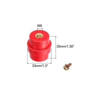 PATIKIL Insulator 12pcs SM35 High-Strength Polyester Standoff Insulators with M8 Screws for Power Distribution Cabinet