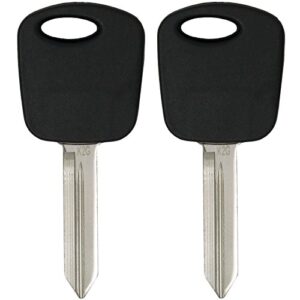 keyless2go replacement for new uncut transponder ignition car key h74 h86 (2 pack)