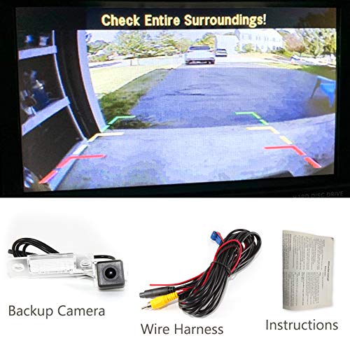 EWAY Rear View Backup Camera for Volkswagen/VW Golf MK4 Estate 1997-2006 MK5 Estate 2003-2009 Passat Estate 2000-2005 TIGUAN 2007-2013 Porsche Cayenne 2003-2010 License Plate Reversing Camera