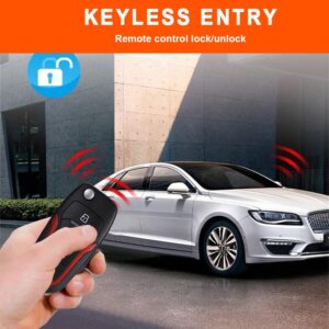 BANVIE ① Car Keyless Entry Security Alarm System + ② Remote Engine Starter + ③ Push to Start Stop Iginition Kit Button